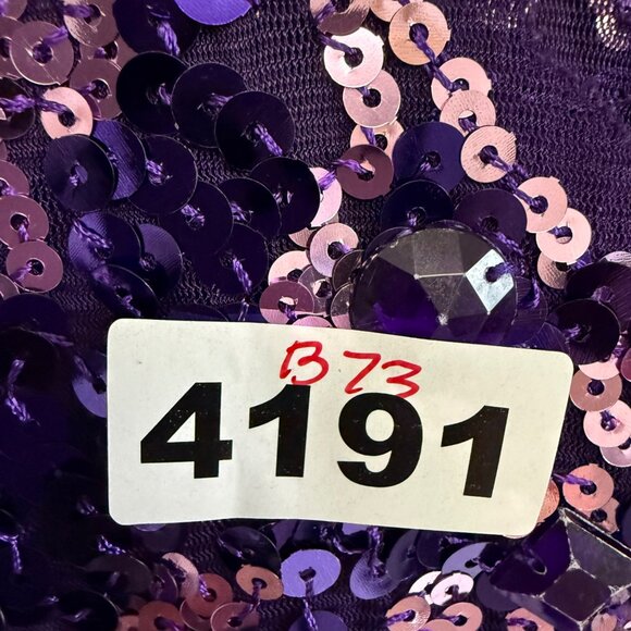 Wildcat Purple Sequined Woman's Wildcat Sleeveless Tank Top Size M Shimmering D - Picture 6 of 7